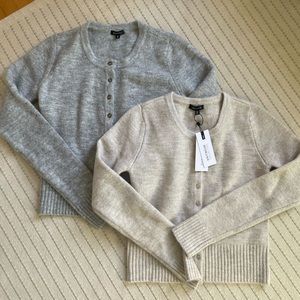 Pair of Dynamite knit neutral cardigans (fitted)